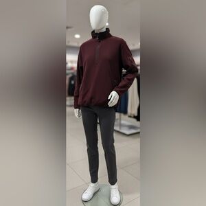 Outersport Men's Burgundy Sweater with Black Accents Sz L